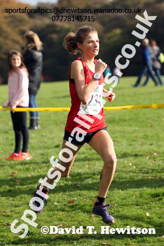 Girls under-15s Northern Cross Country Relays. Photo: David T. Hewitson/Sports for All Pics